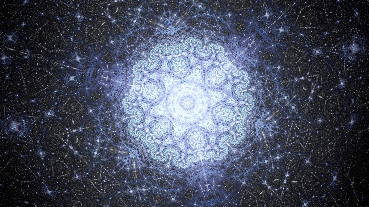 Красивый неоновый фрактальный узор 