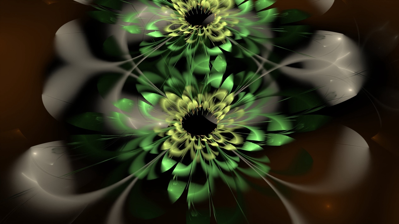 Цветочный зеленый абстрактный узор  