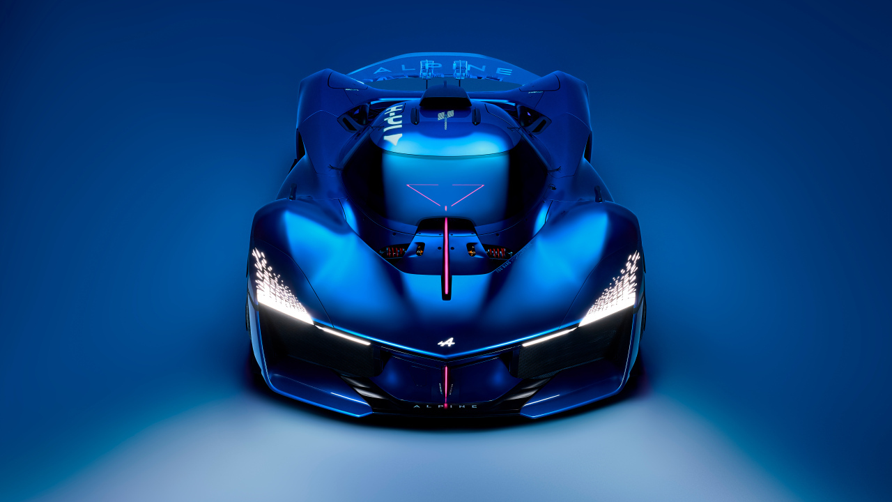 Вид сверху на автомобиль Alpine Alpenglow Hy4 2024 года