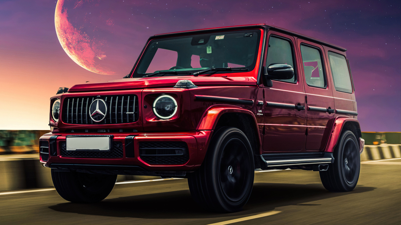 Красный джип Mercedes-AMG G63