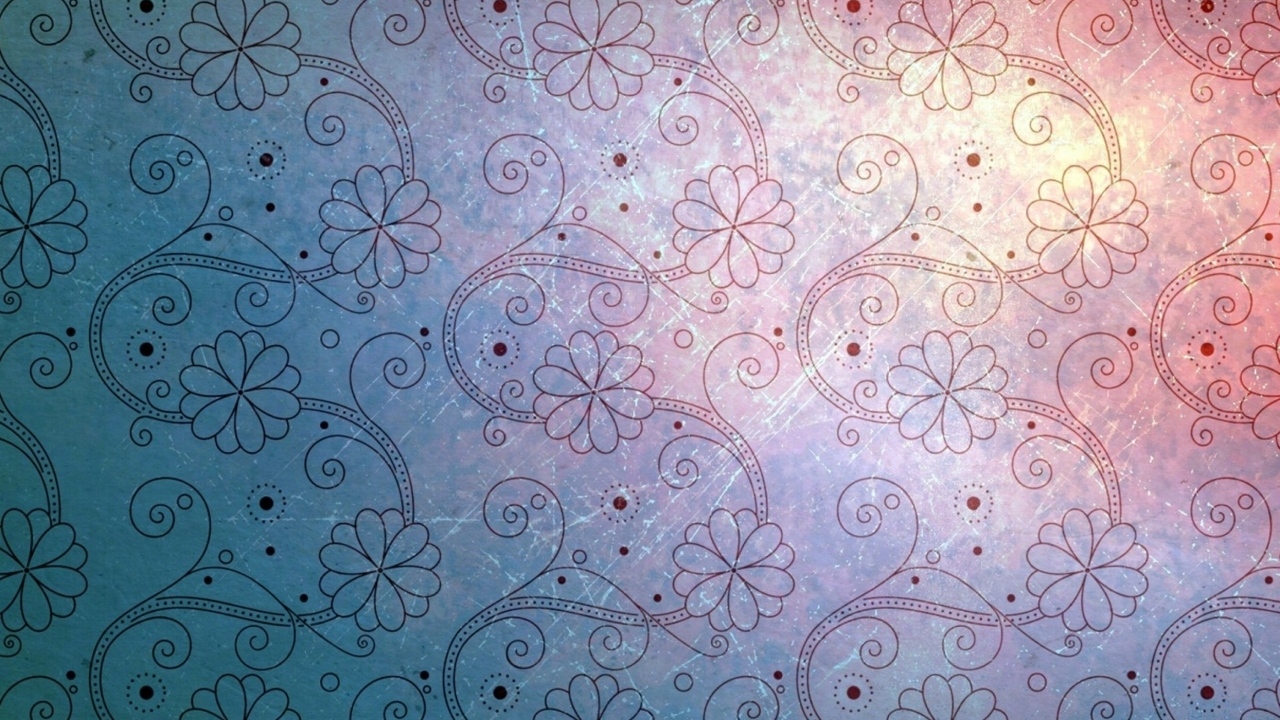 Серый фон с цветочными узорами