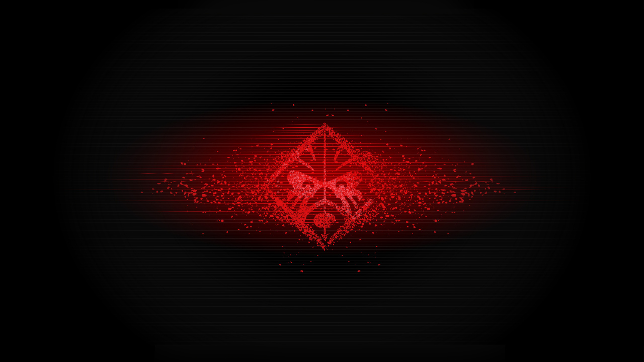 Красный логотип hp omen на черном фоне