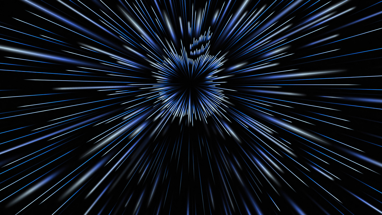 Логотип apple из неоновых бликов