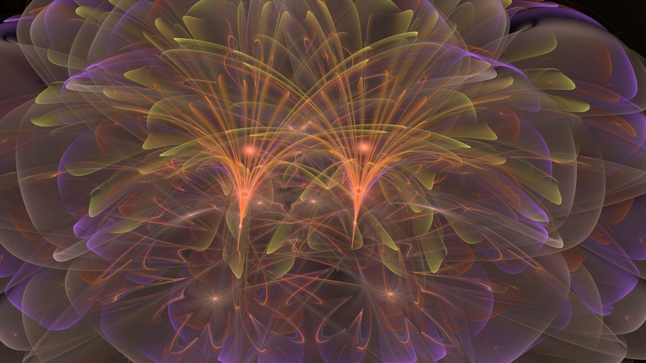 Светящиеся фигуры абстрактных цветов