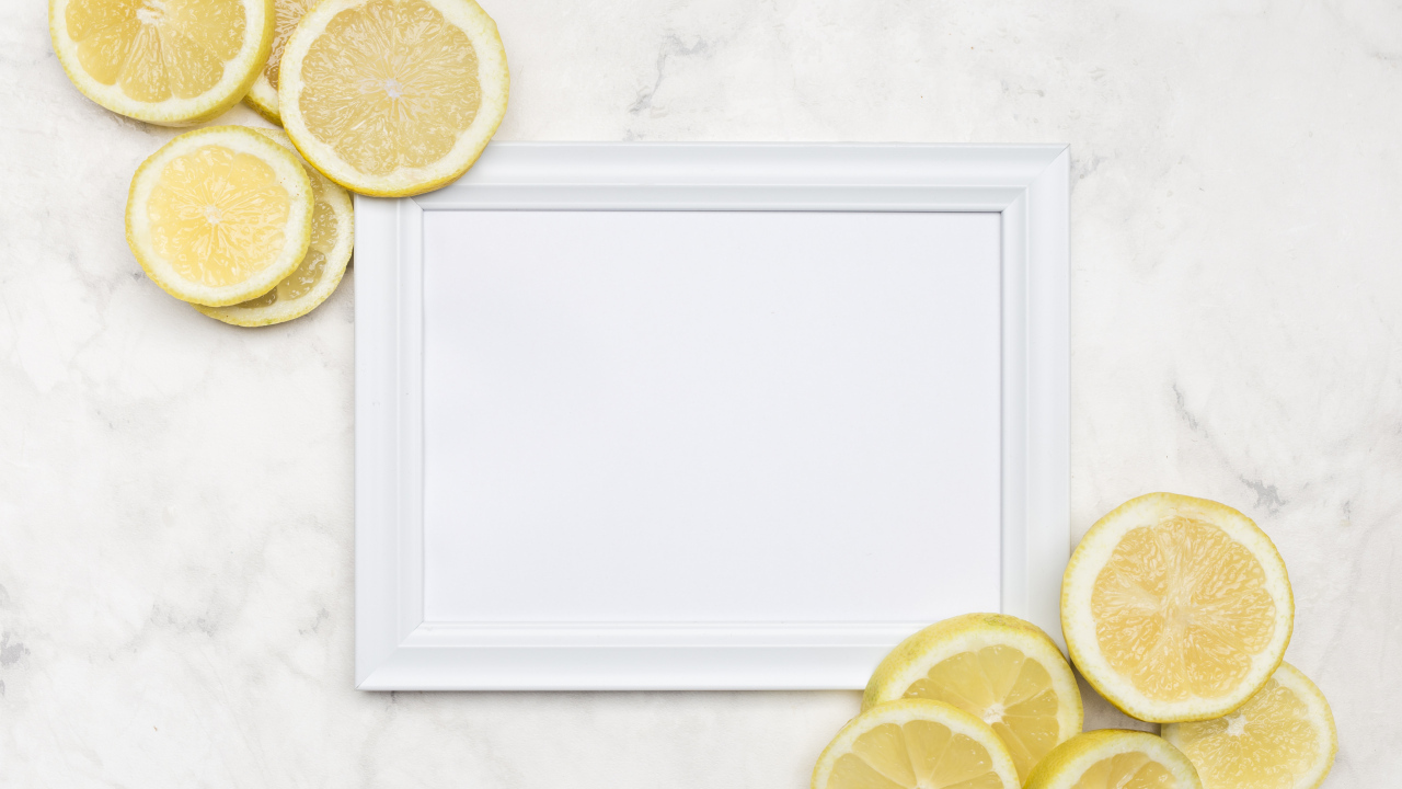 Рамка для фото с ломтиками лимона