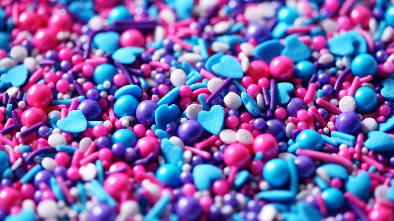 Разноцветная сладкая кондитерская посыпка