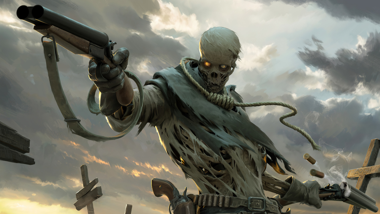 Скелет солдат с оружием