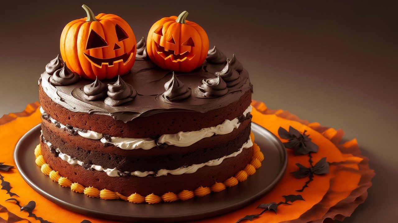 Шоколадный торт на Хэллоуин