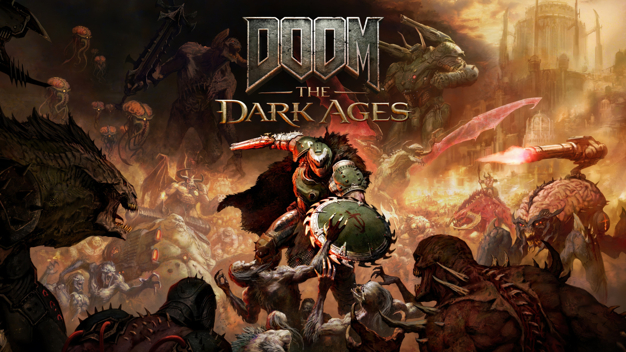 Постер новой компьютерной игры Doom: The Dark Ages, 2025