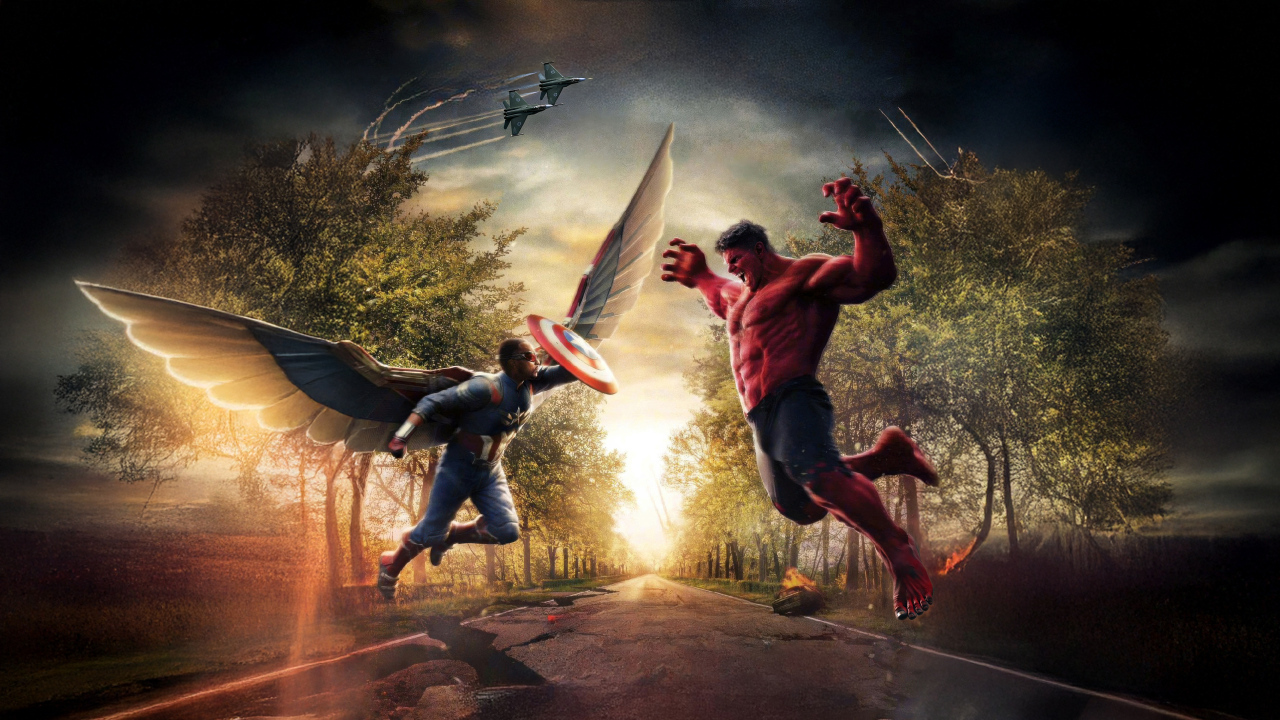 Капитан Америка сражается с Халком