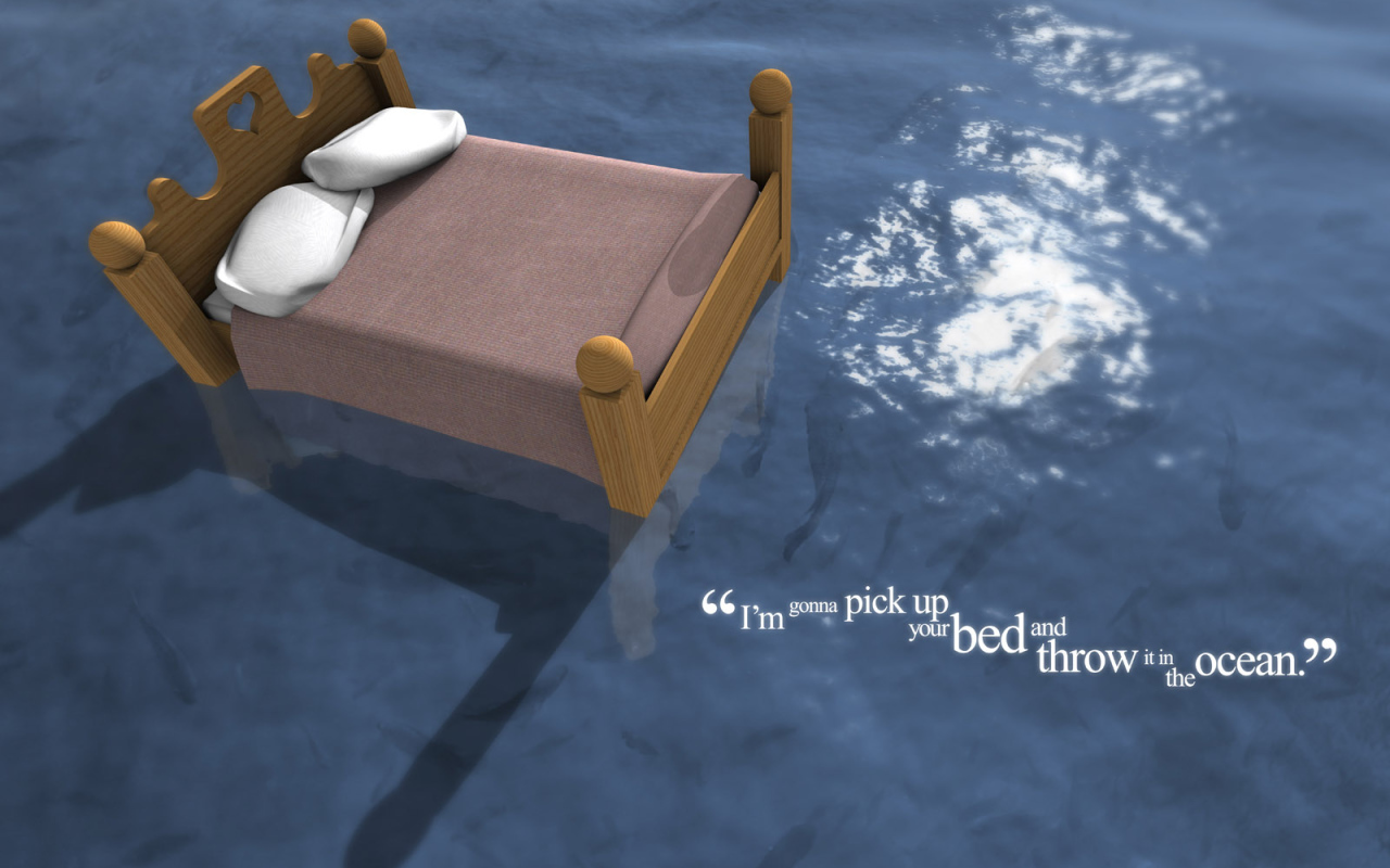 Кровать в океане