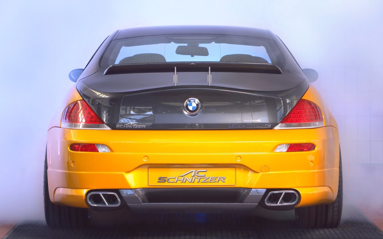 Автомобиль BMW вид сзади