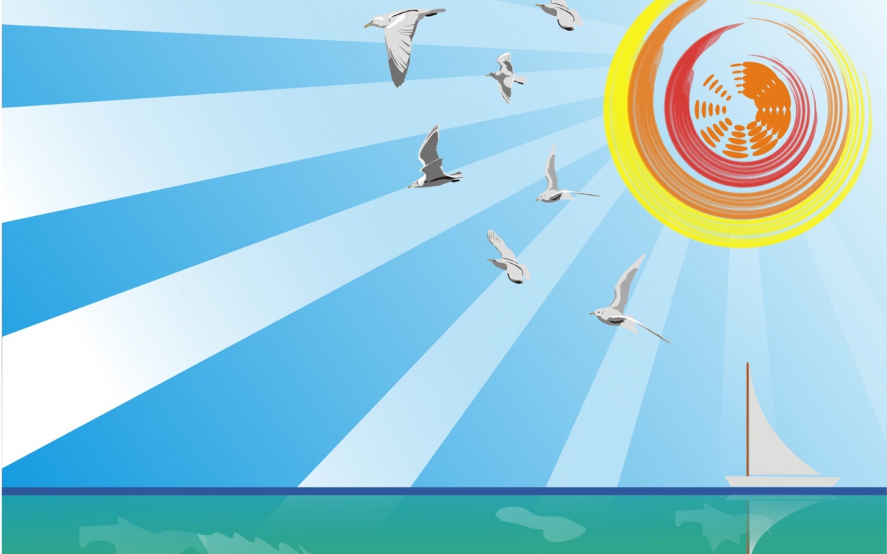 Летнее палящее солнце