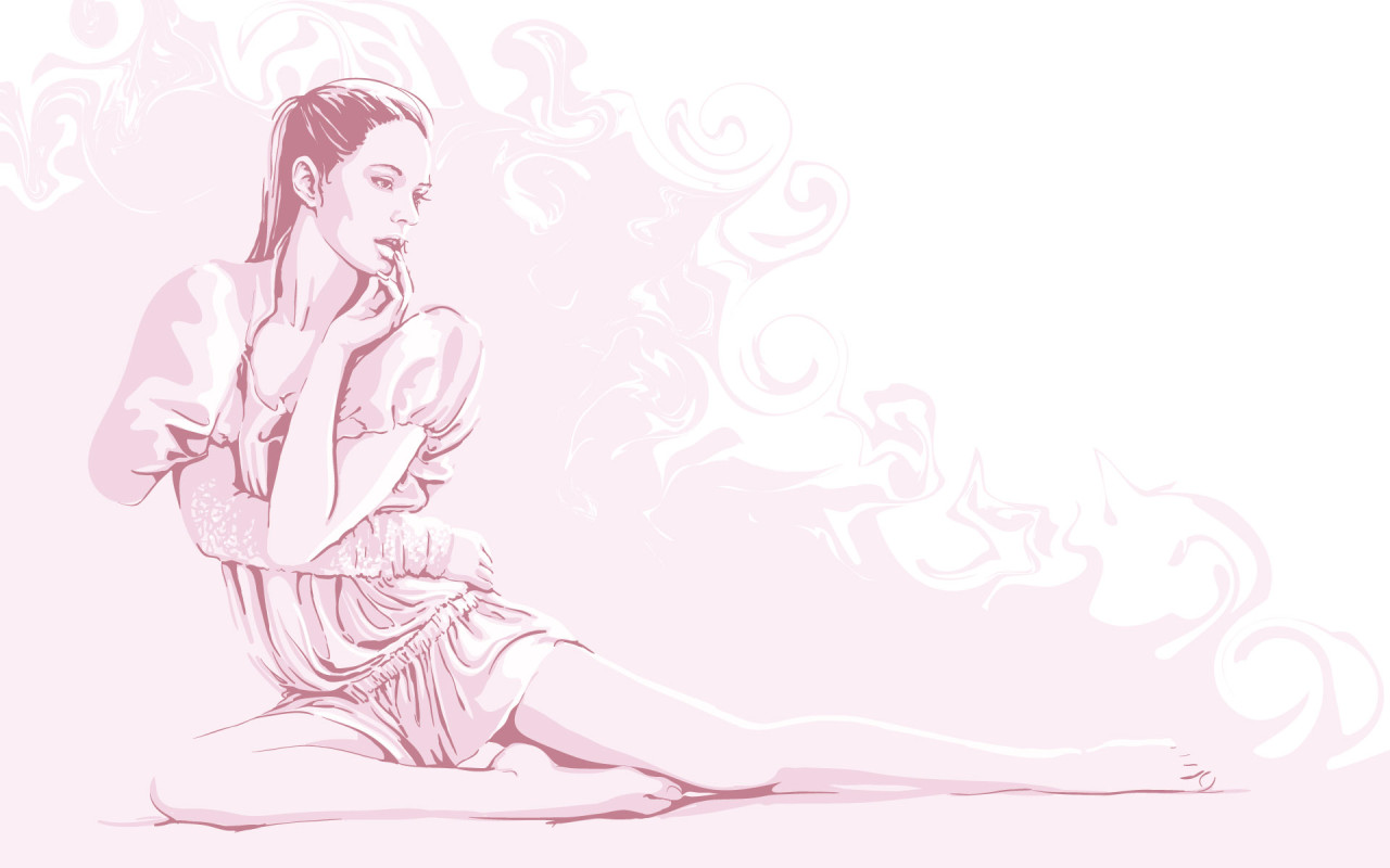 девушка в розовом