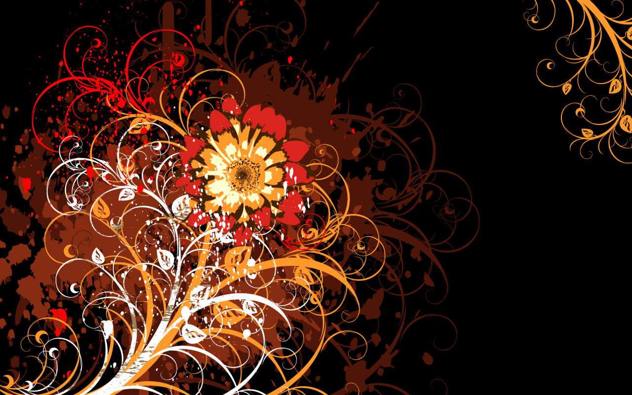 Цветок в векторе