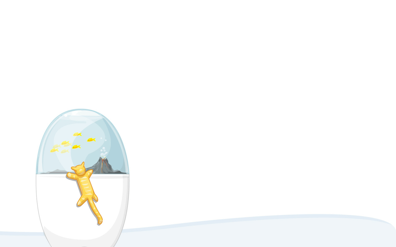 Кот и аквариум