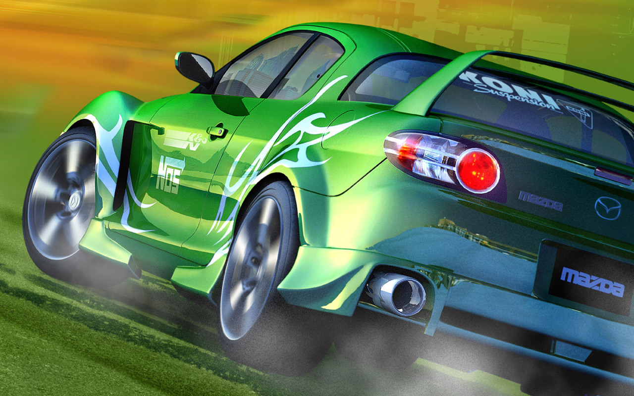 Зеленая Мазда