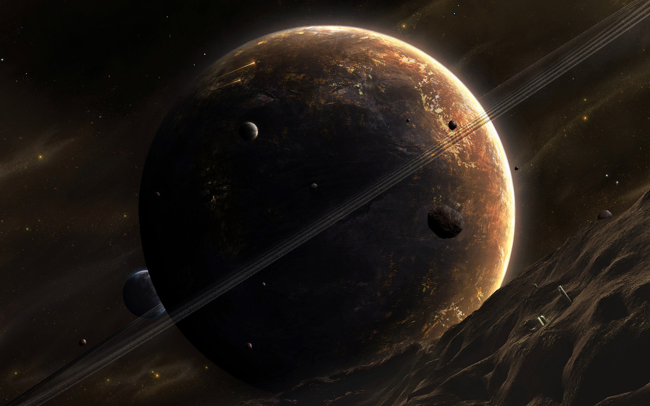 Космический гигант и его спутники