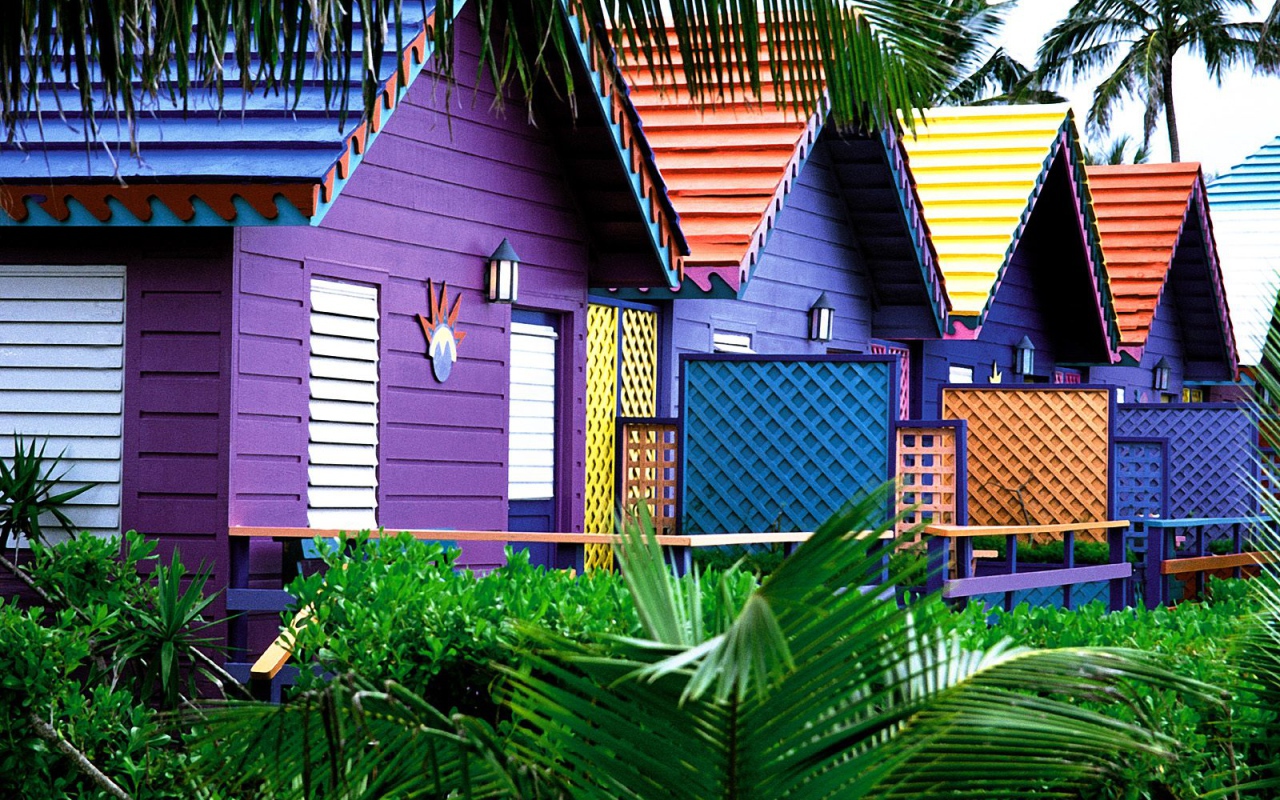 Цветные домики отдыха