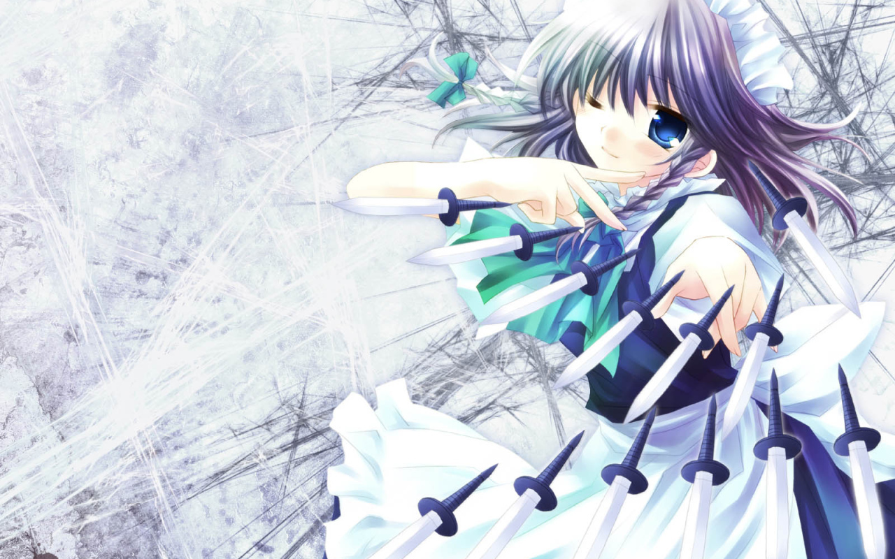 Аниме Школьница с ножами