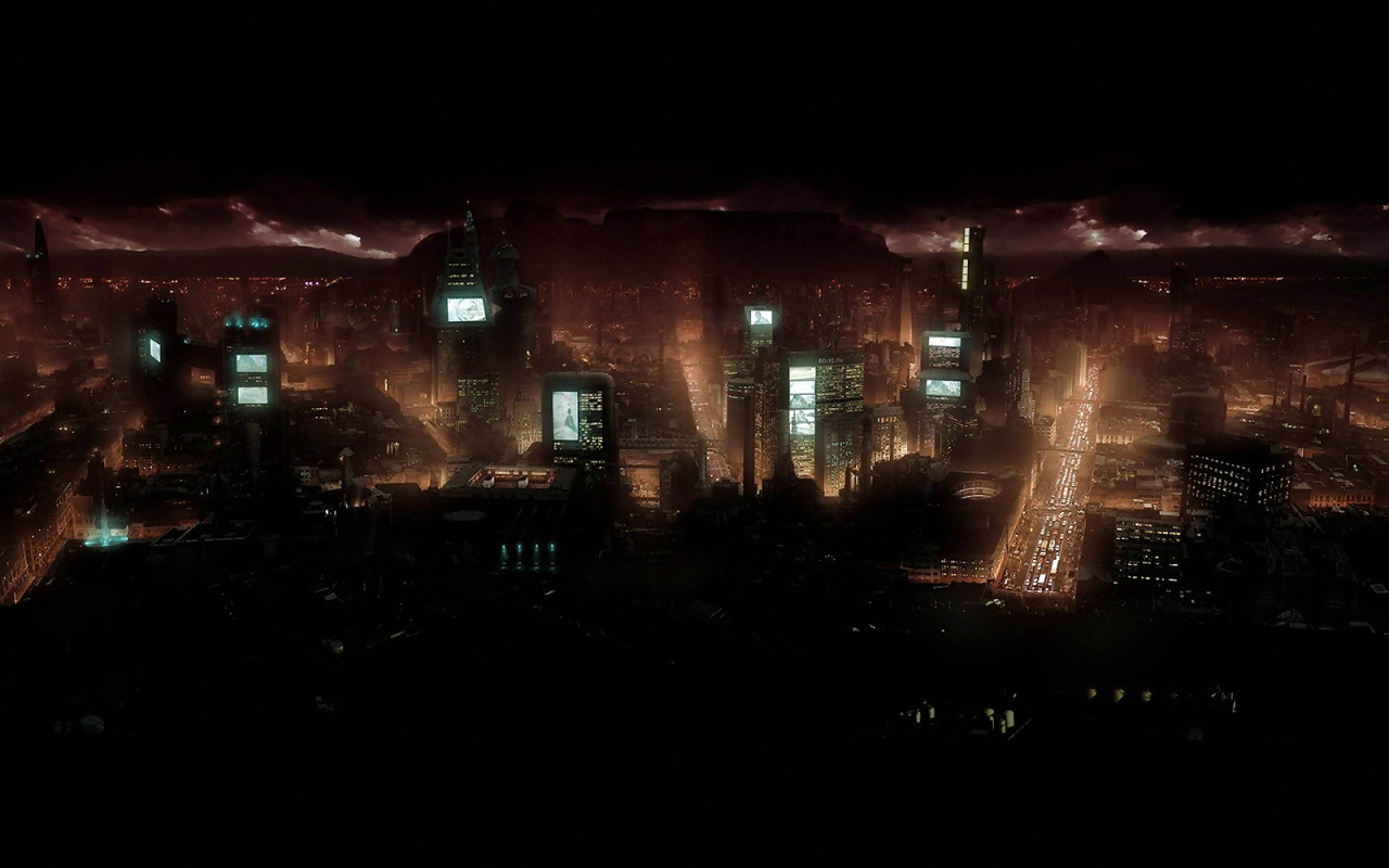 Ночные городские огни