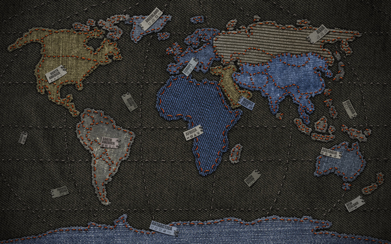 Джинсовая карта Мира