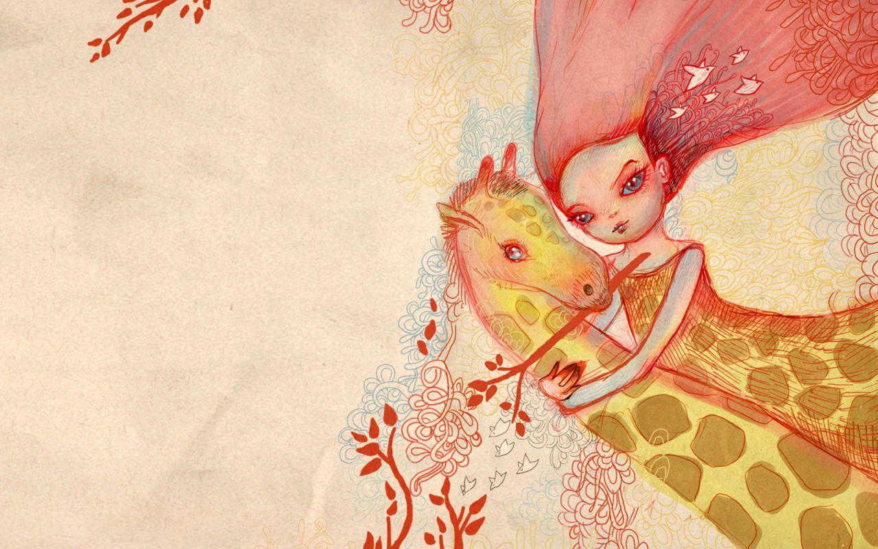 Девочка и жираф