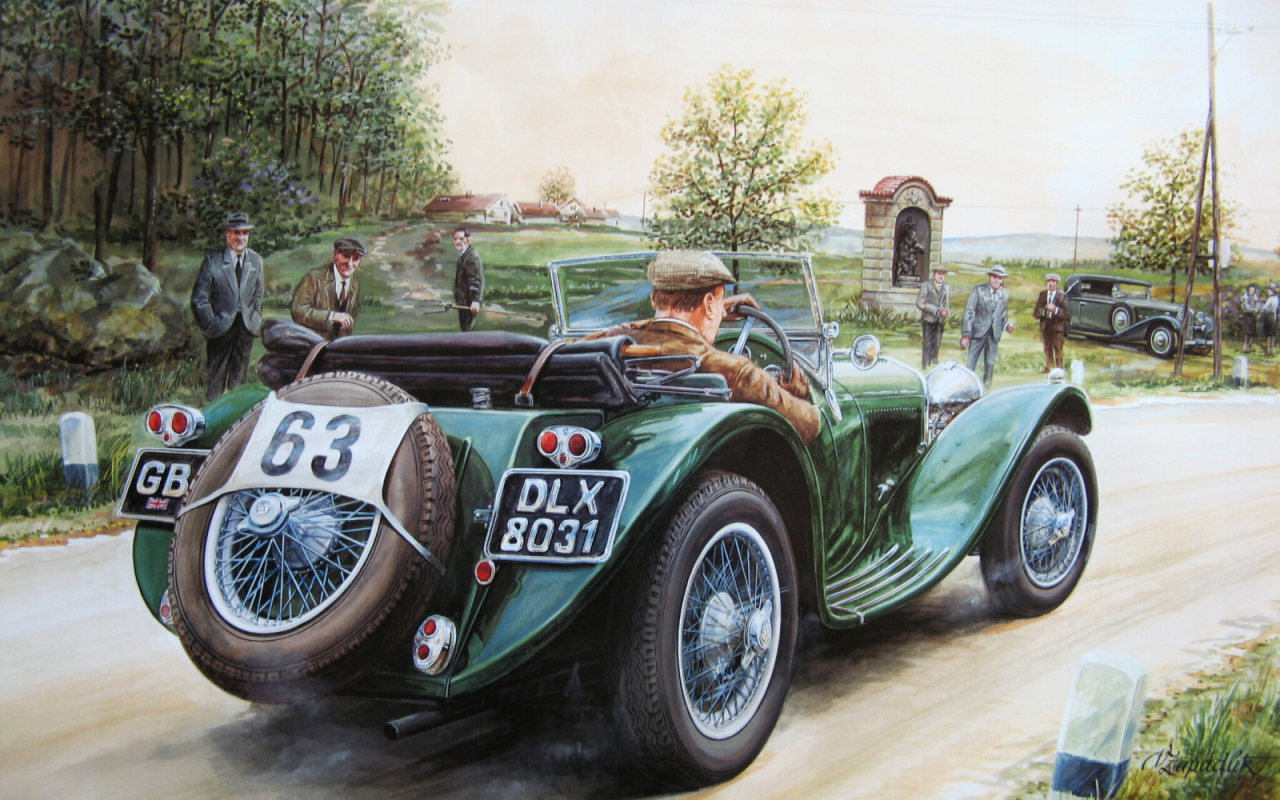 Зеленый классический авто