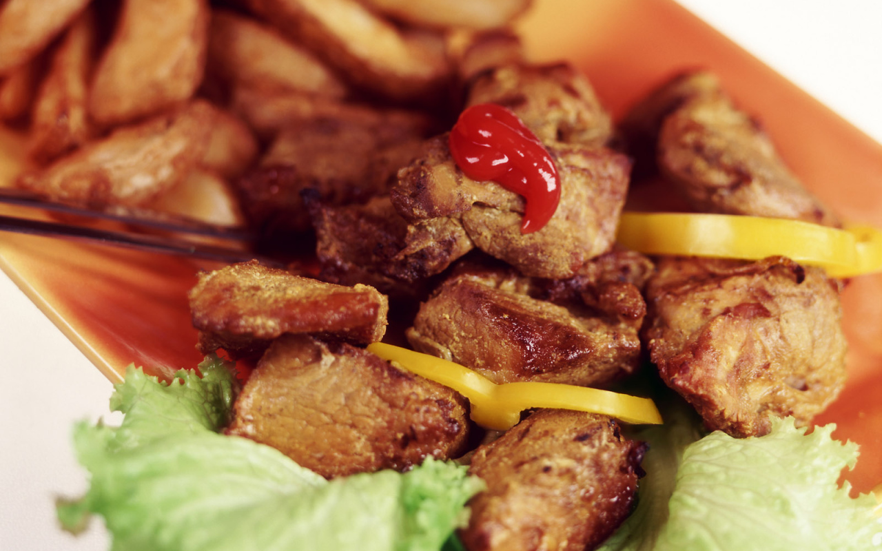 Хрустящие кусочки мяса