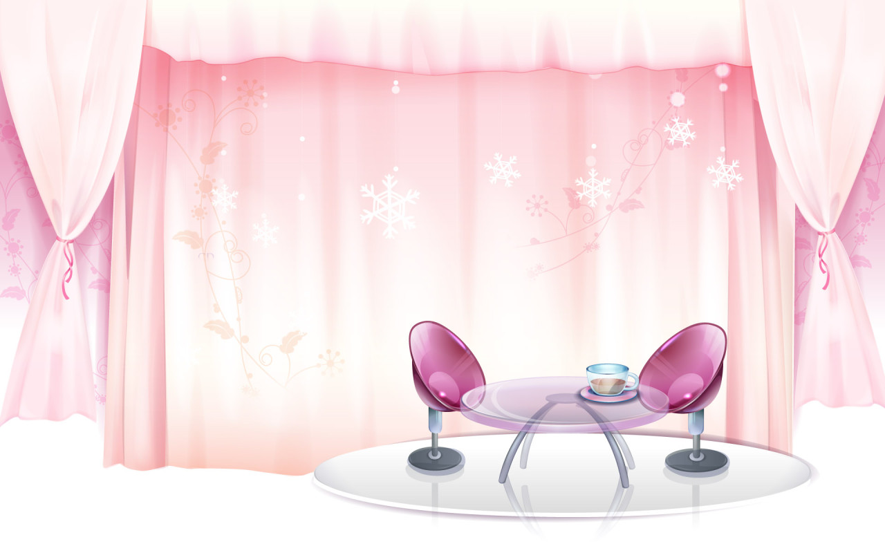 Розовая занавеска