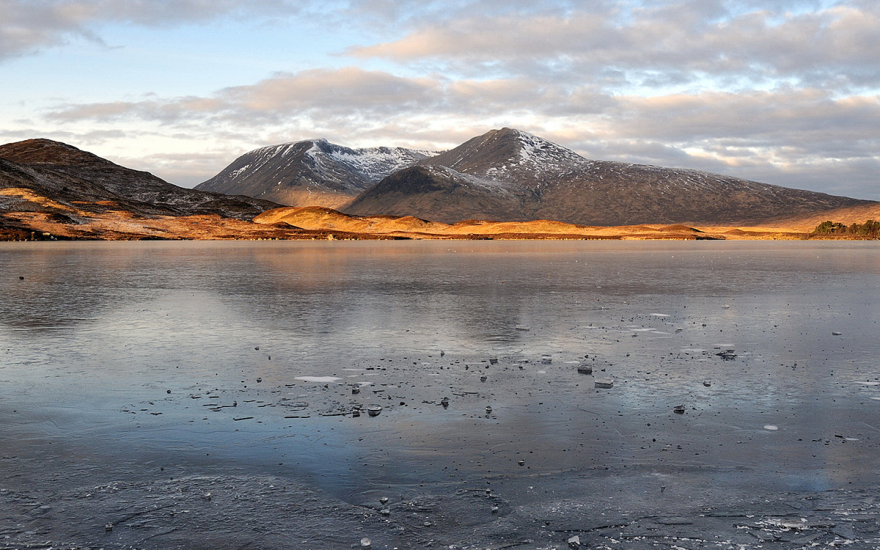 Замерзшее горное озеро