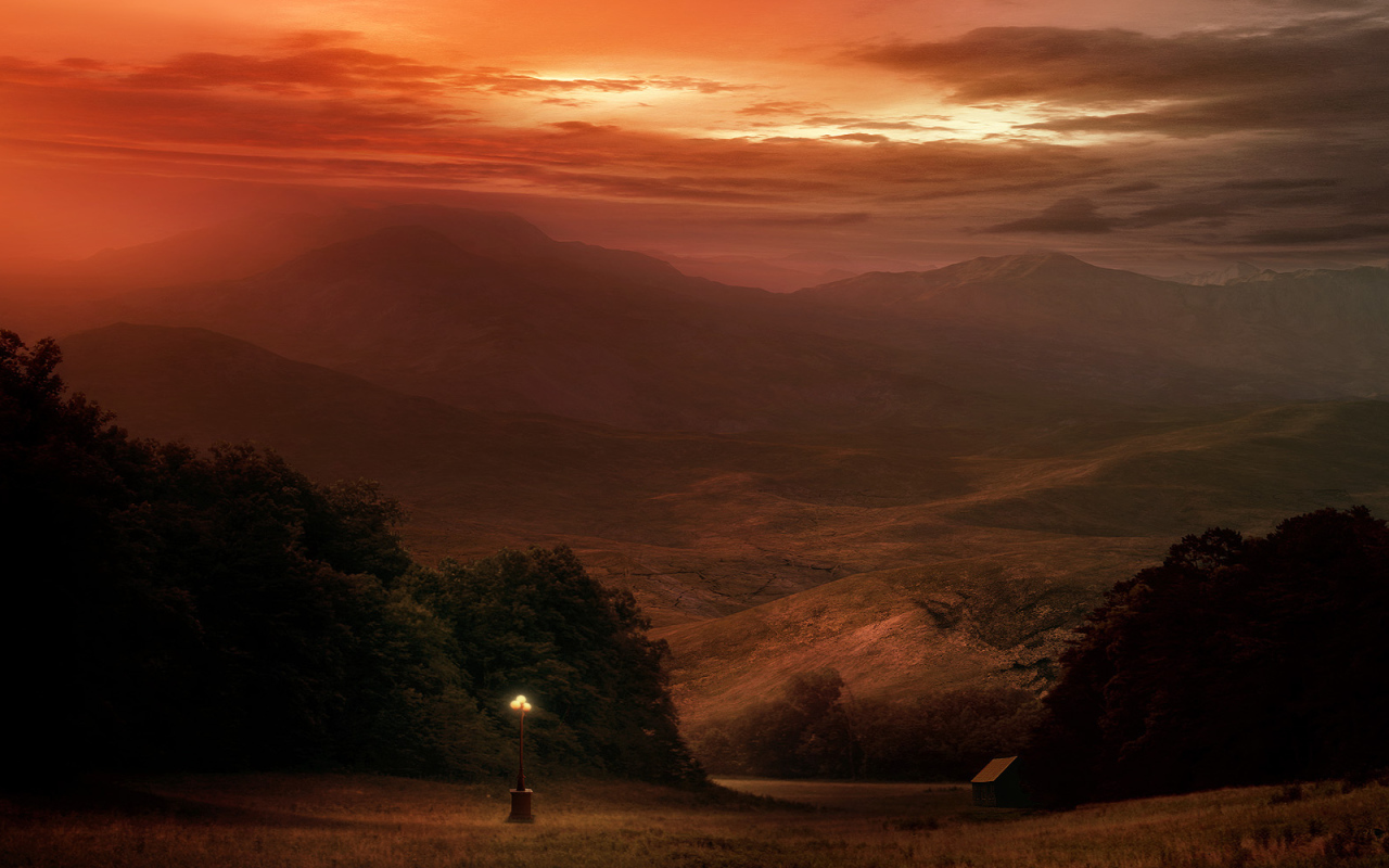 Одинокий фонарь