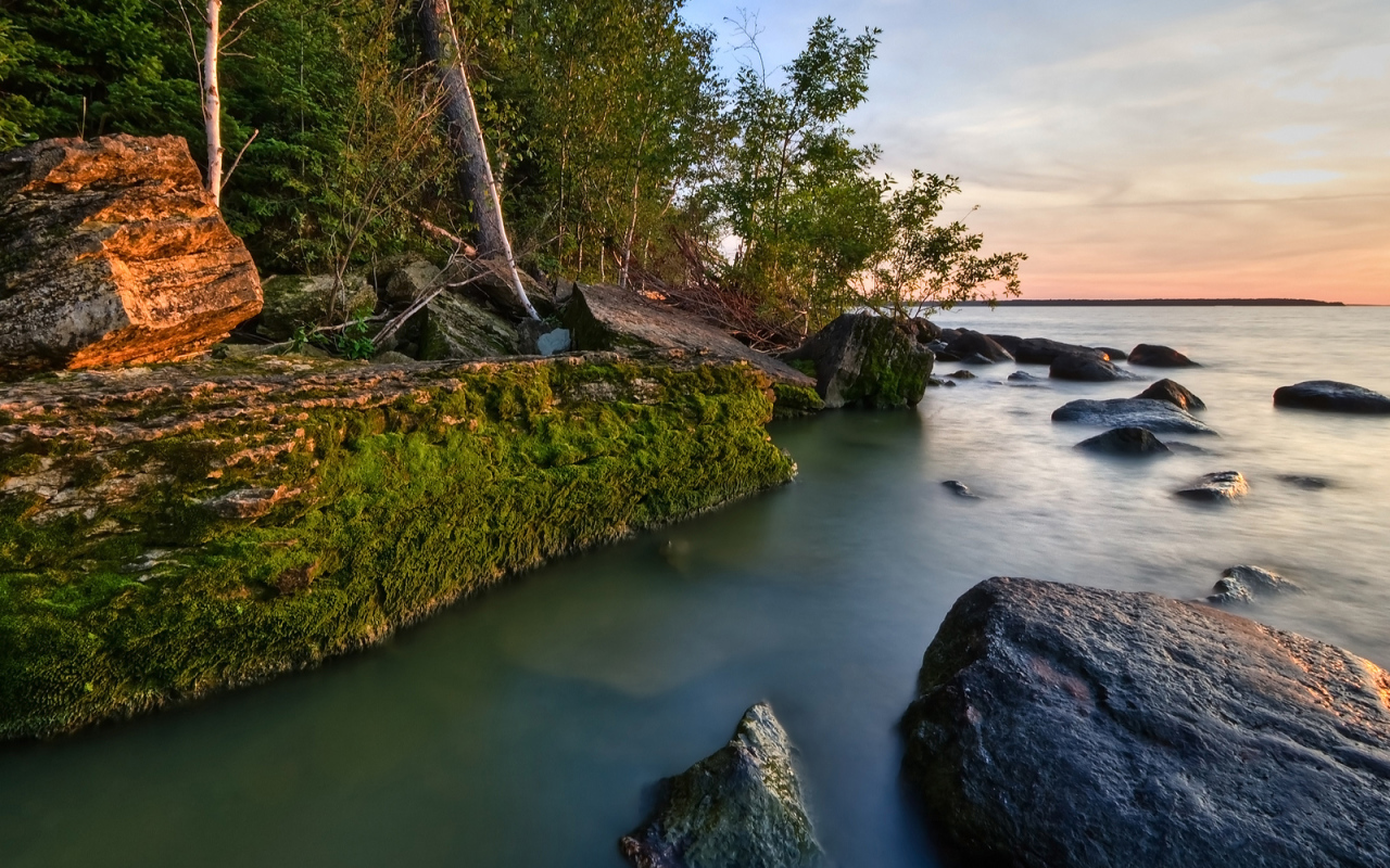 Закат на Hecla Island