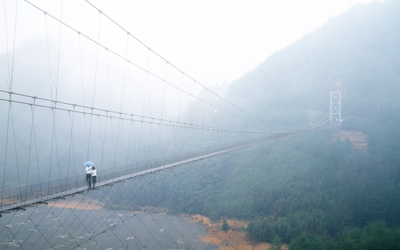 Прогулка по подвесному мосту
