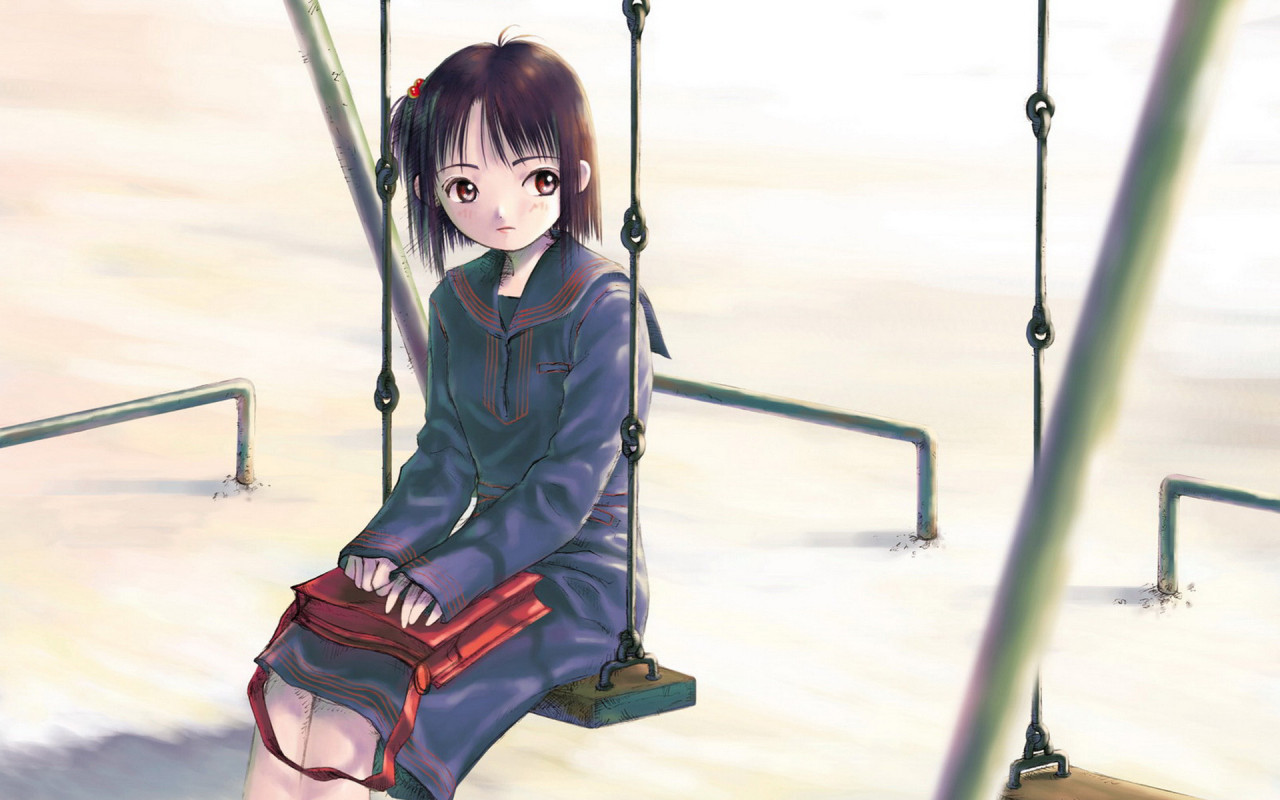 Девчонка на качелях