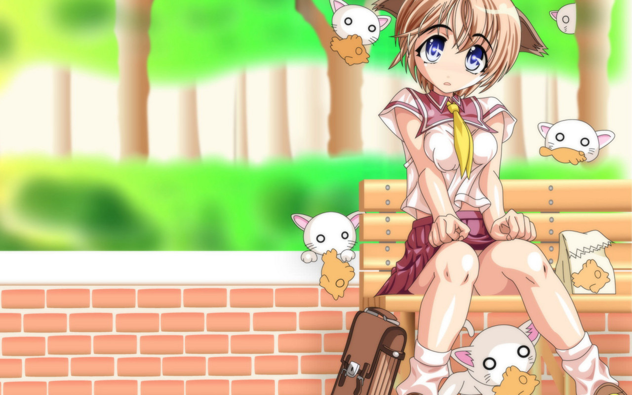 Девчонка и кошечки