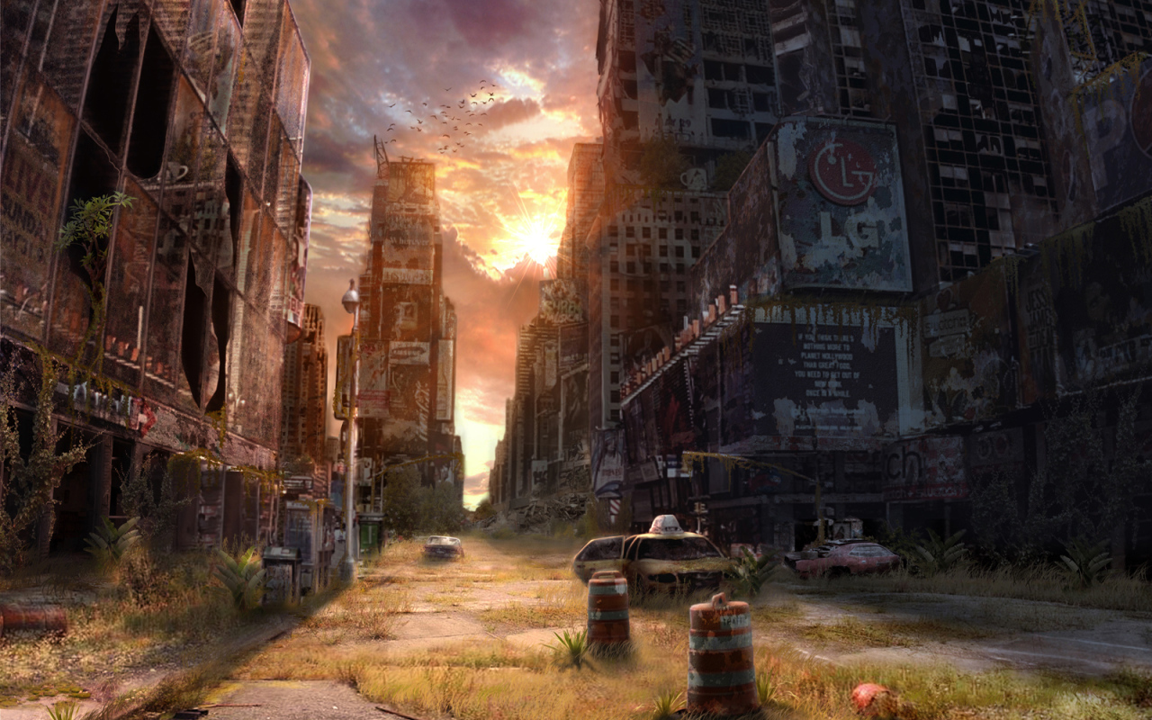 Закат на Таймс Сквер