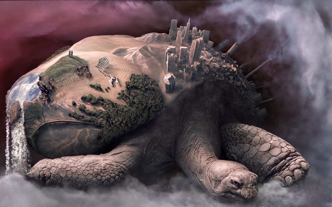 Черепаха несущая мир