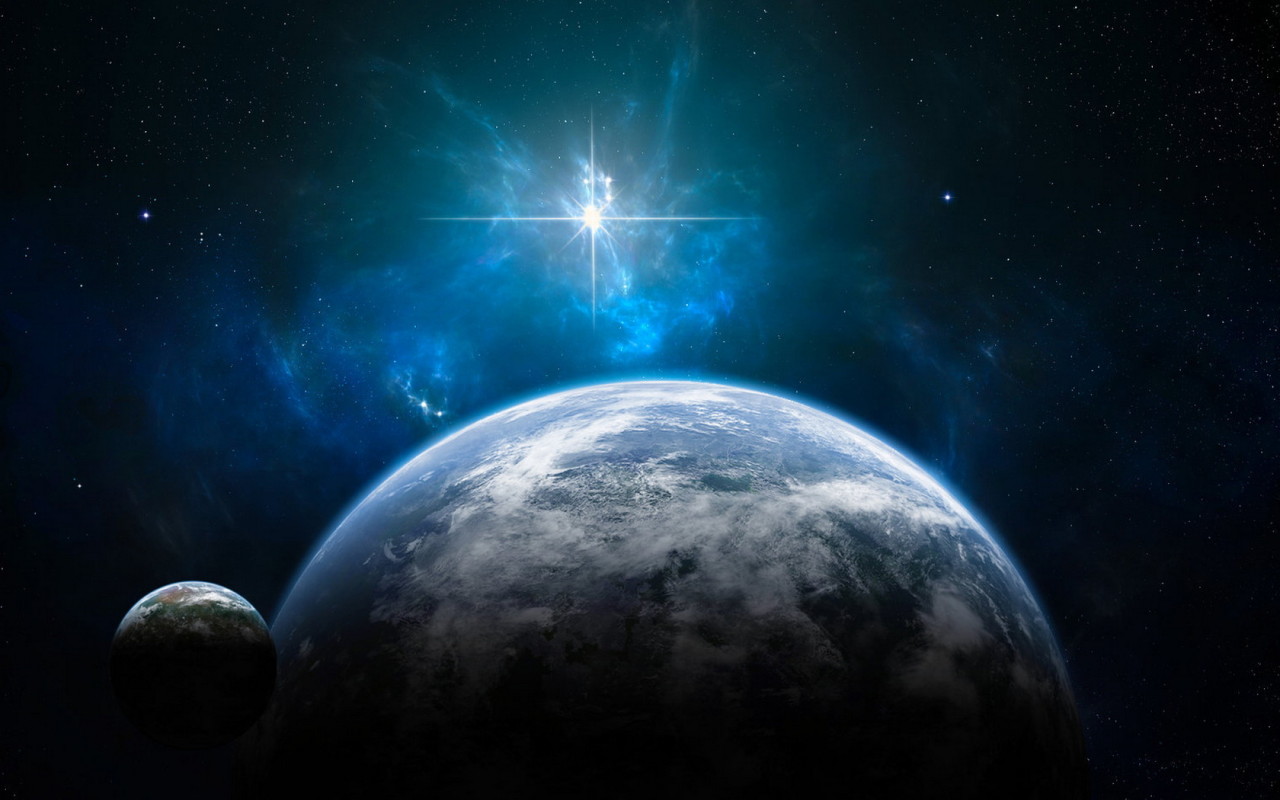 Планеты и сияющая звезда