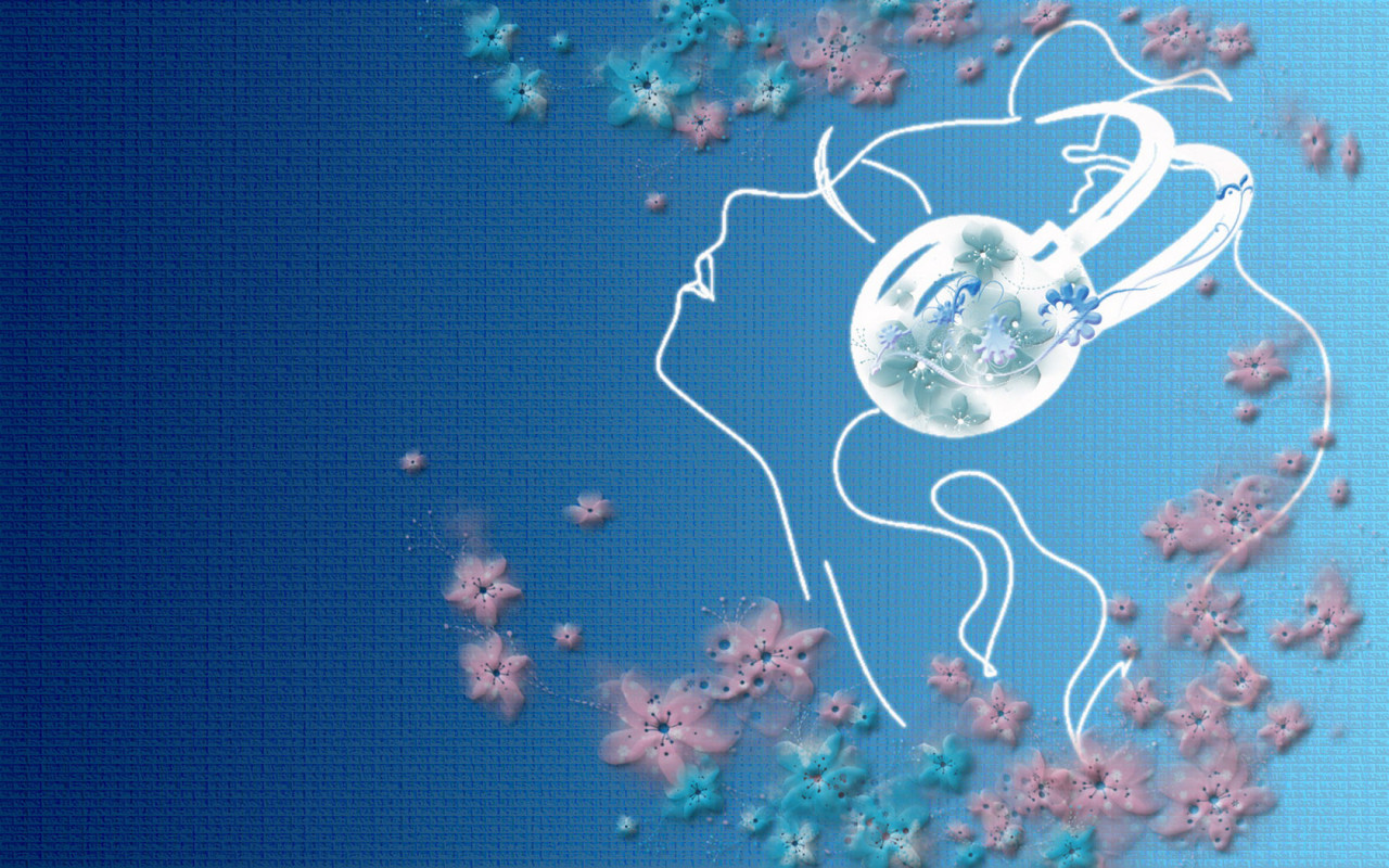 Образ девушки в цветах