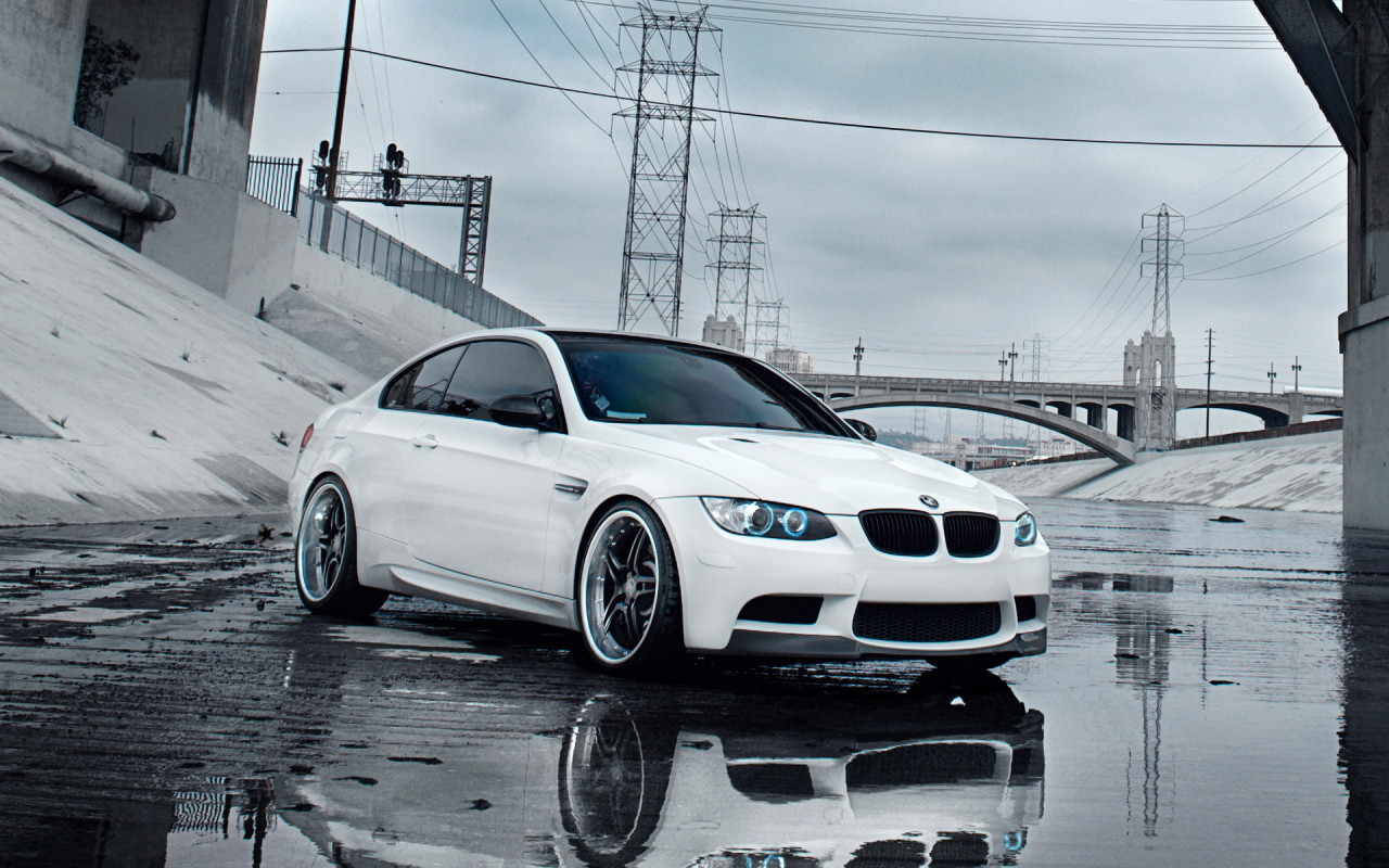 white BMW