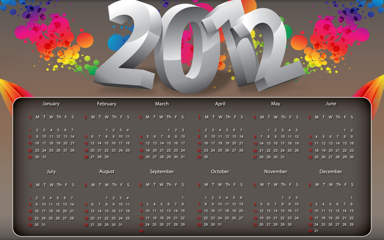 Calendar. 2012