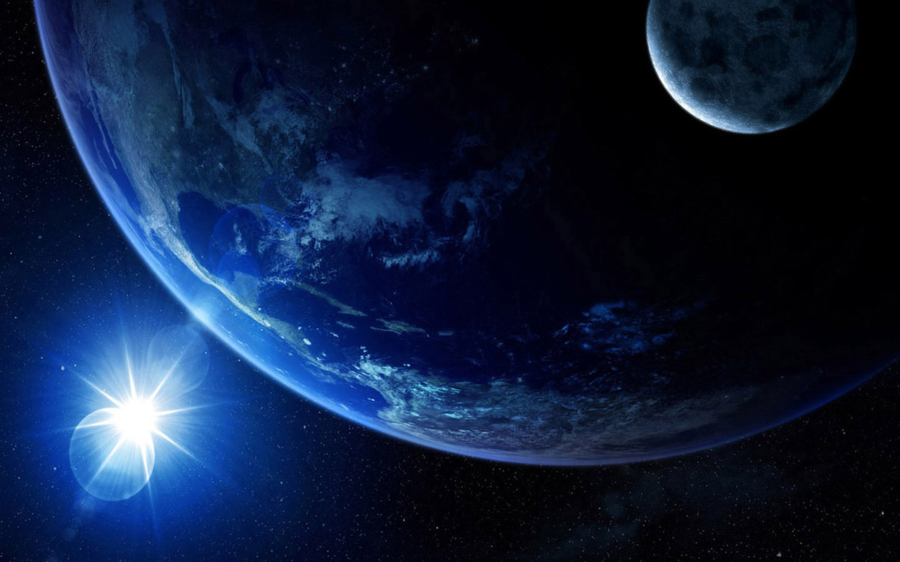 Земля и луна