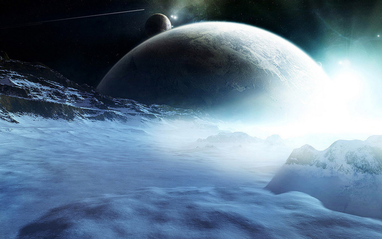 Ледяная поверхность планеты