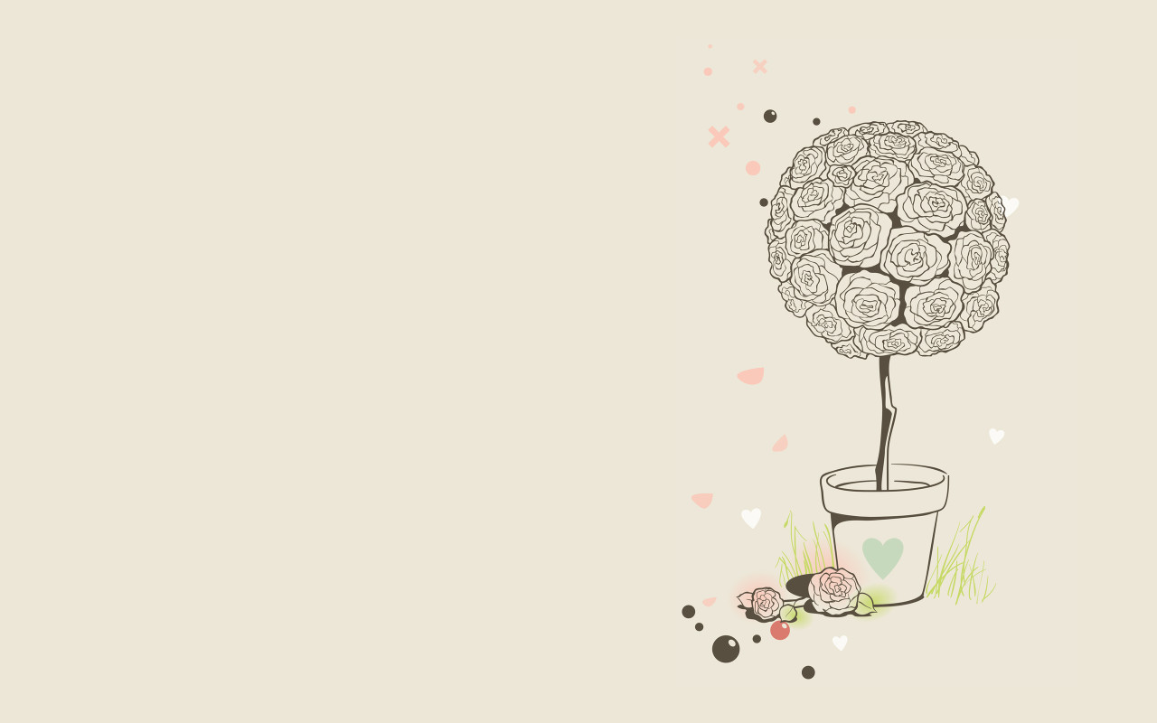 Горшок с розой