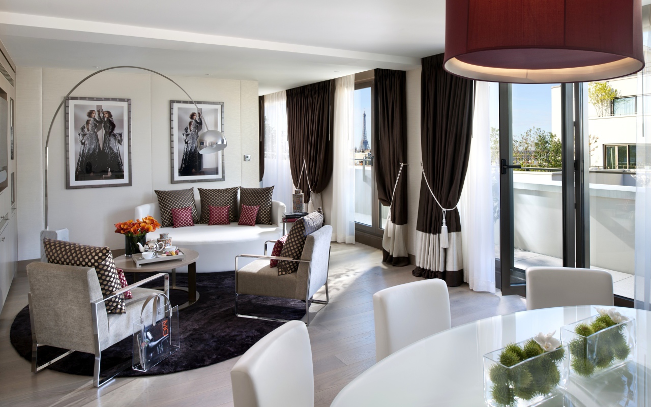 Белый интерьер комнаты