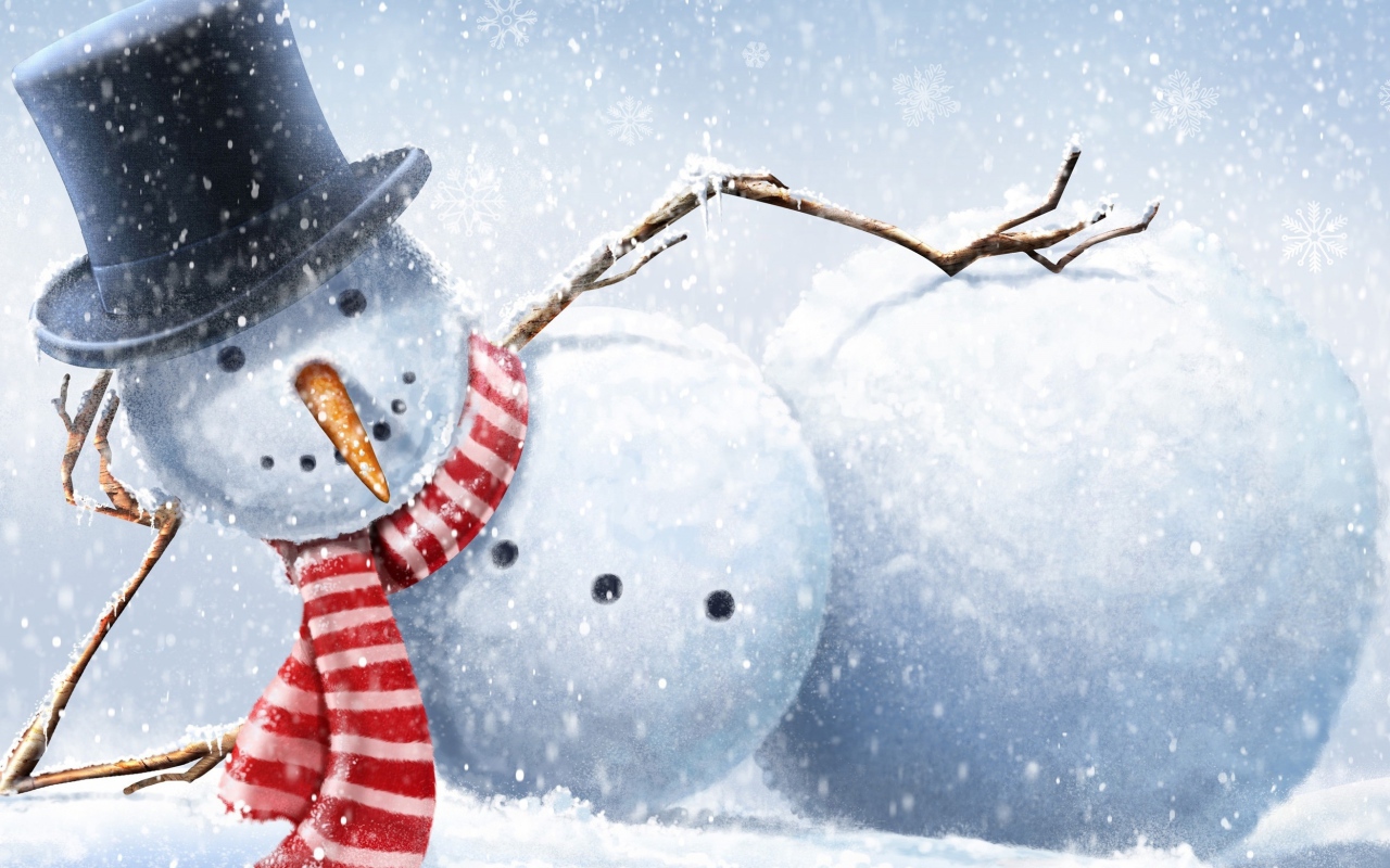 Снеговик на отдыхе