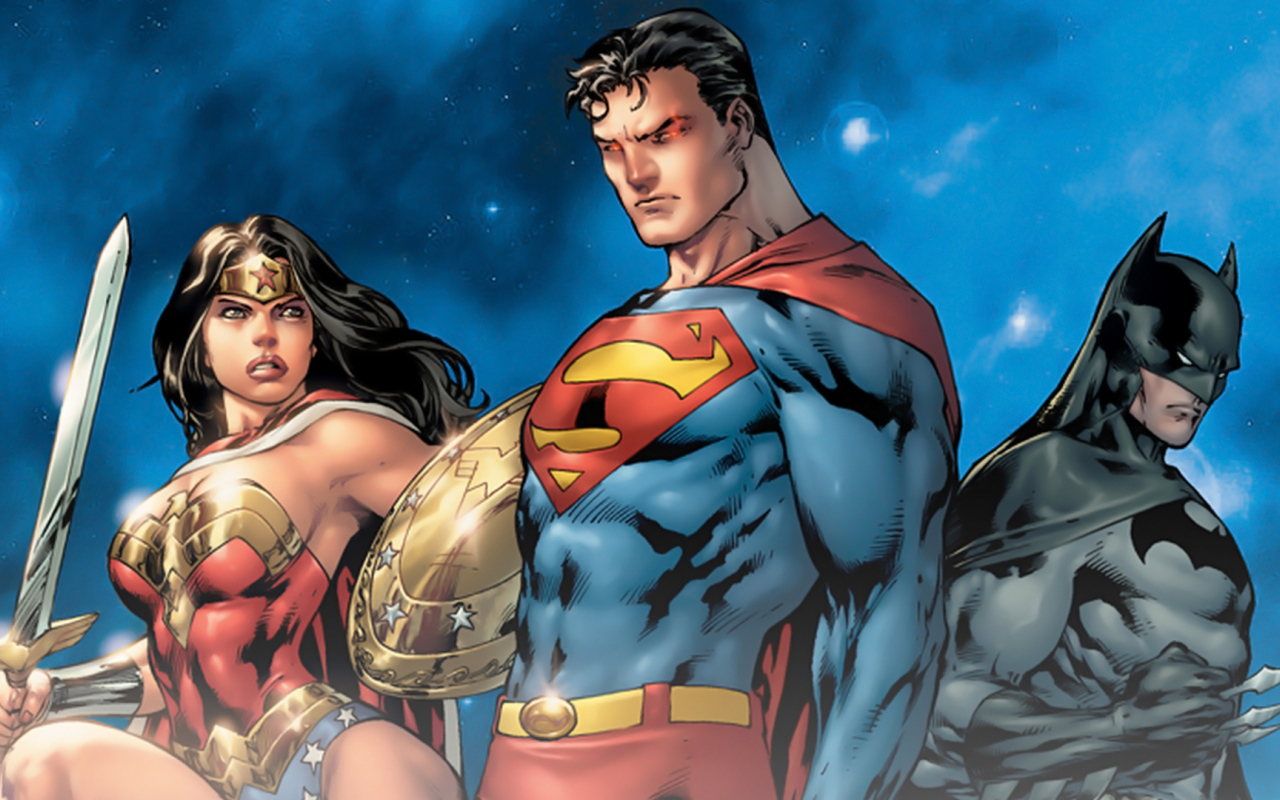 Лиги Справедливости Бэтмен Супермен и Чудо-женщина