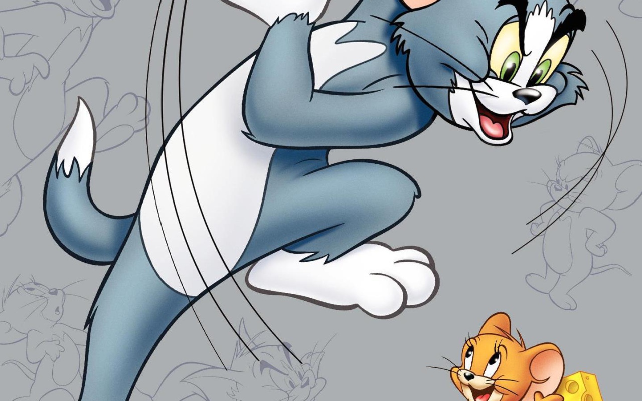 Том и Джерри кот ловит мышь