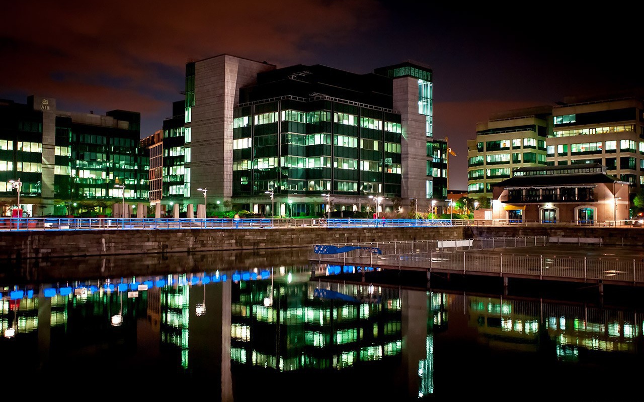 Пейзаж ночной город